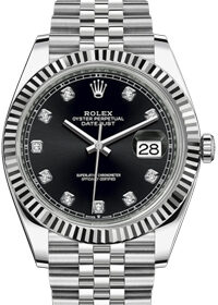 Rolex Datejust 41mm 126334-0012 Diamond Black Dial